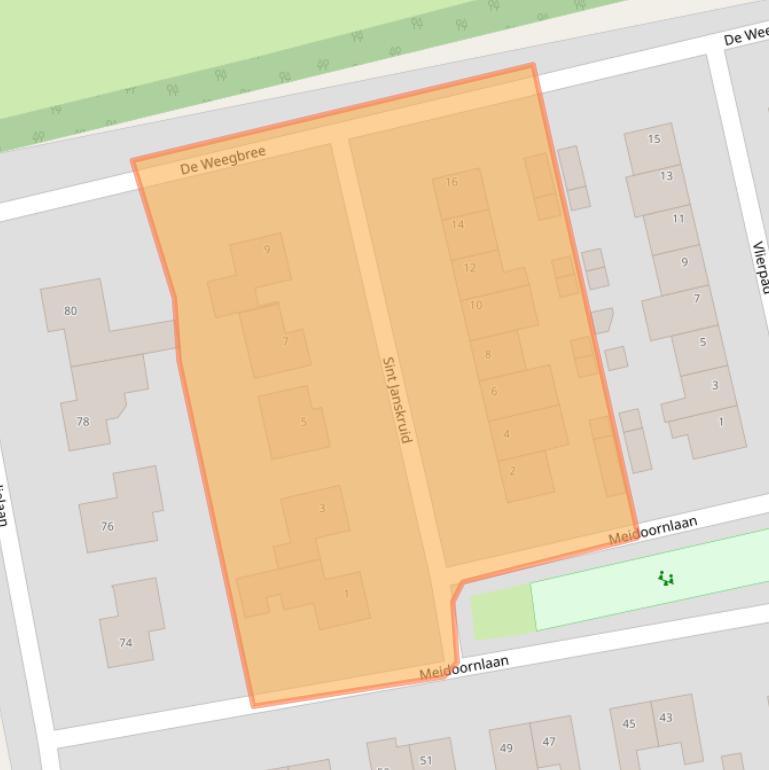 Kaart van postcodegebied 5552RS.