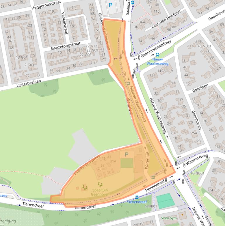 Kaart van postcodegebied 5552SB.