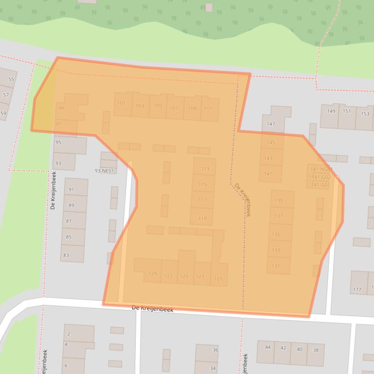 Kaart van postcodegebied 5553BC.