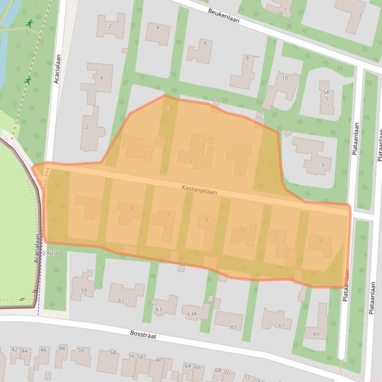 Kaart van postcodegebied 5553CJ.