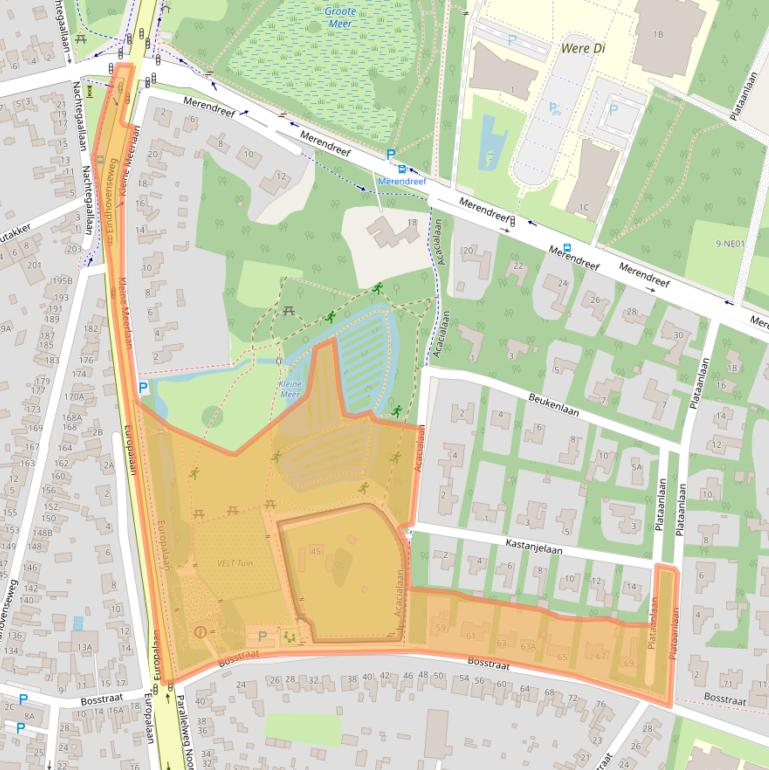 Kaart van postcodegebied 5553CK.