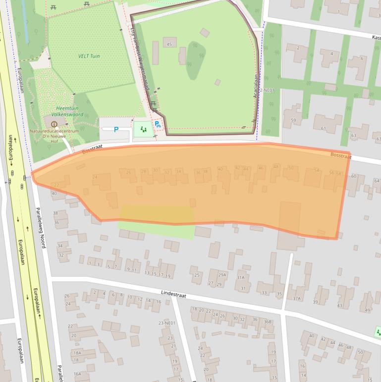 Kaart van postcodegebied 5553CL.
