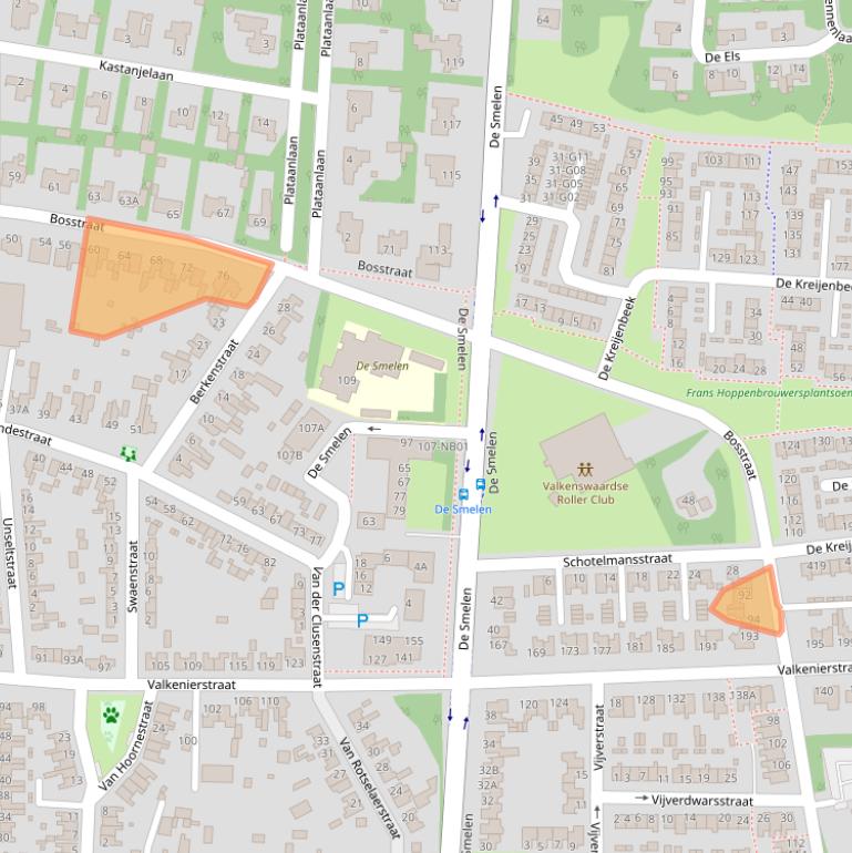 Kaart van postcodegebied 5553CM.
