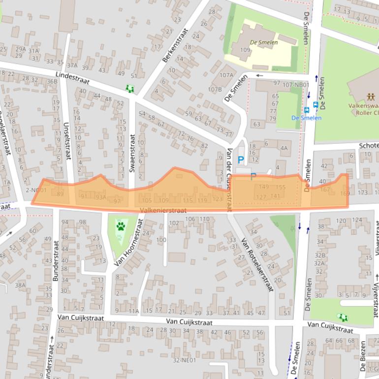 Kaart van postcodegebied 5553CP.