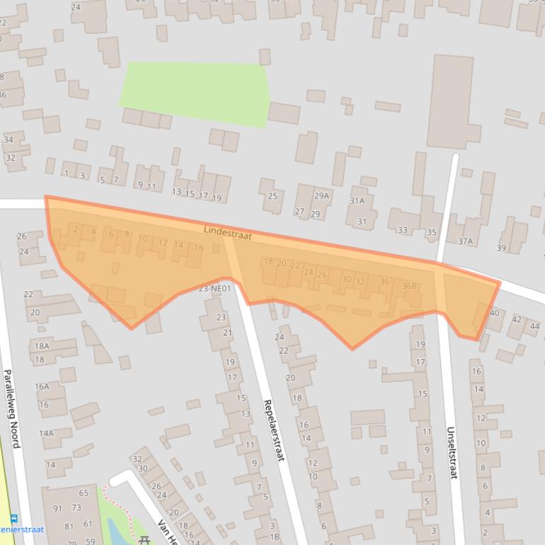 Kaart van postcodegebied 5553EC.