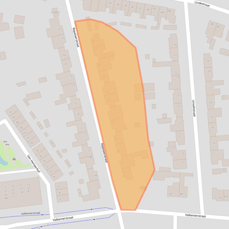 Kaart van postcodegebied 5553EG.