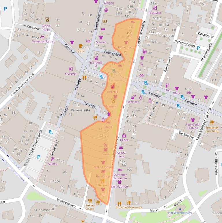 Kaart van postcodegebied 5554AA.