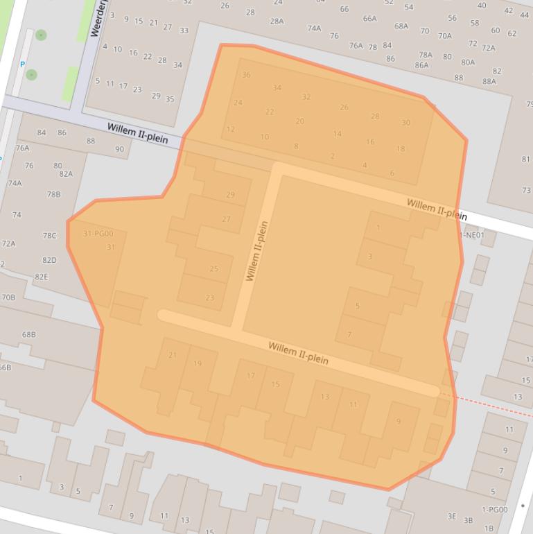 Kaart van postcodegebied 5554AJ.