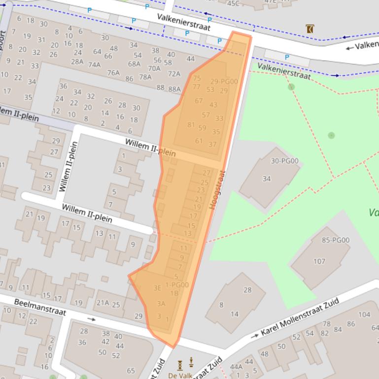 Kaart van postcodegebied 5554AK.