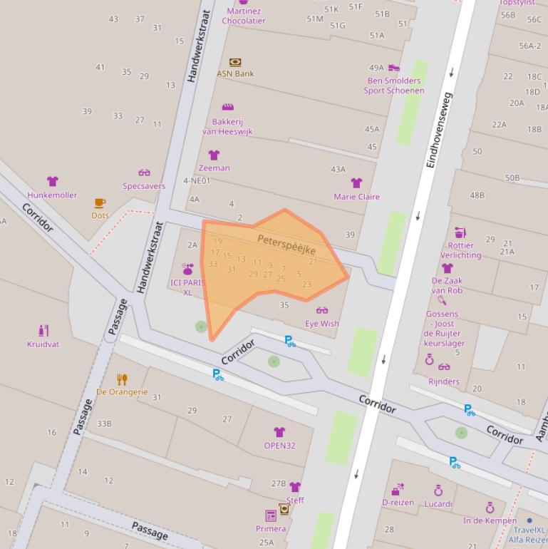 Kaart van postcodegebied 5554AN.