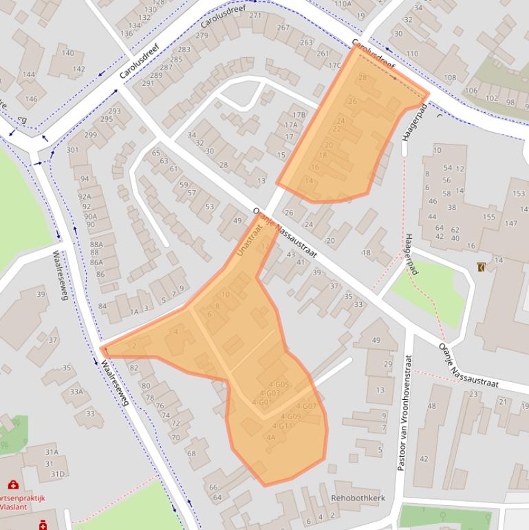 Kaart van postcodegebied 5554BC.