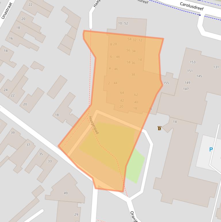 Kaart van postcodegebied 5554BE.