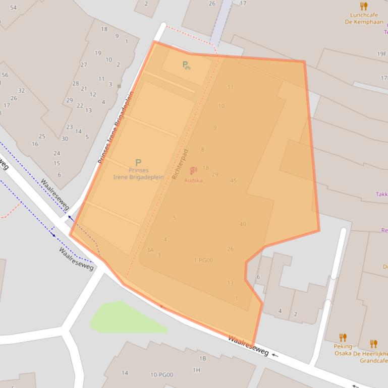 Kaart van postcodegebied 5554BJ.