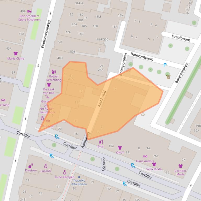 Kaart van postcodegebied 5554CV.