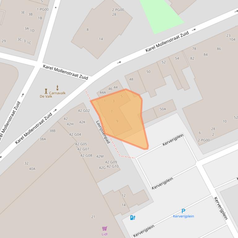 Kaart van postcodegebied 5554DB.