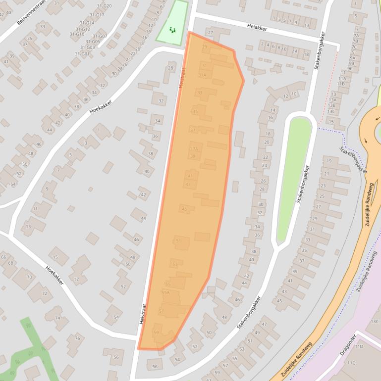 Kaart van postcodegebied 5554EP.