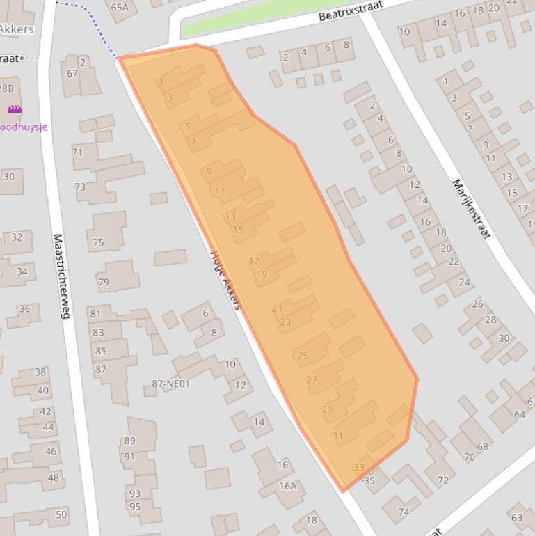 Kaart van postcodegebied 5554GA.