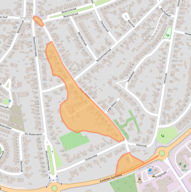 Kaart van postcodegebied 5554GC.