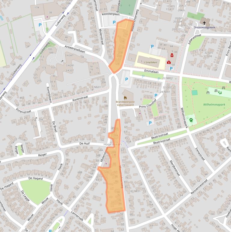 Kaart van postcodegebied 5554GK.