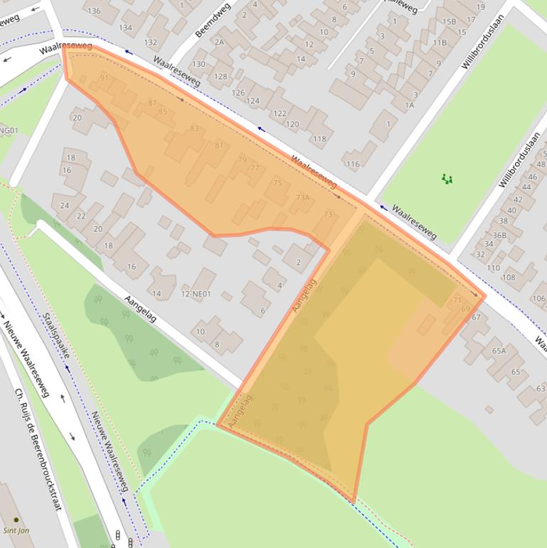 Kaart van postcodegebied 5554HB.