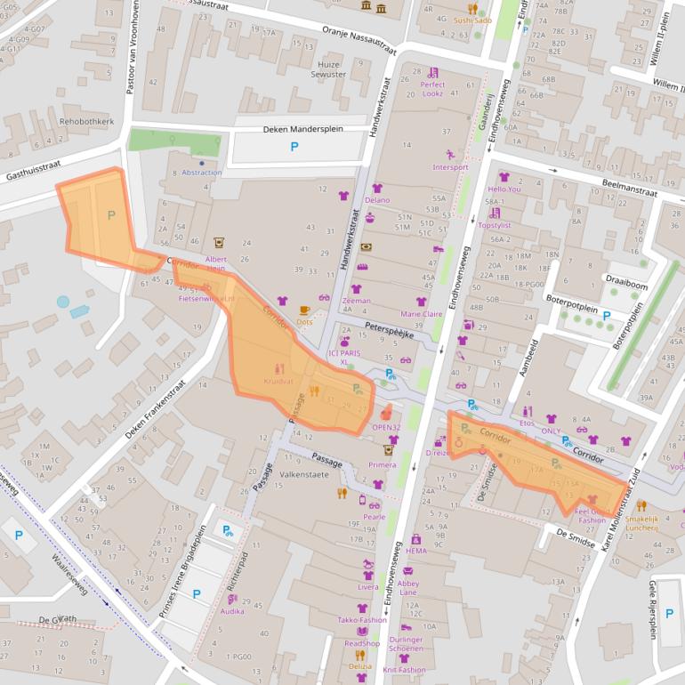 Kaart van postcodegebied 5554HL.