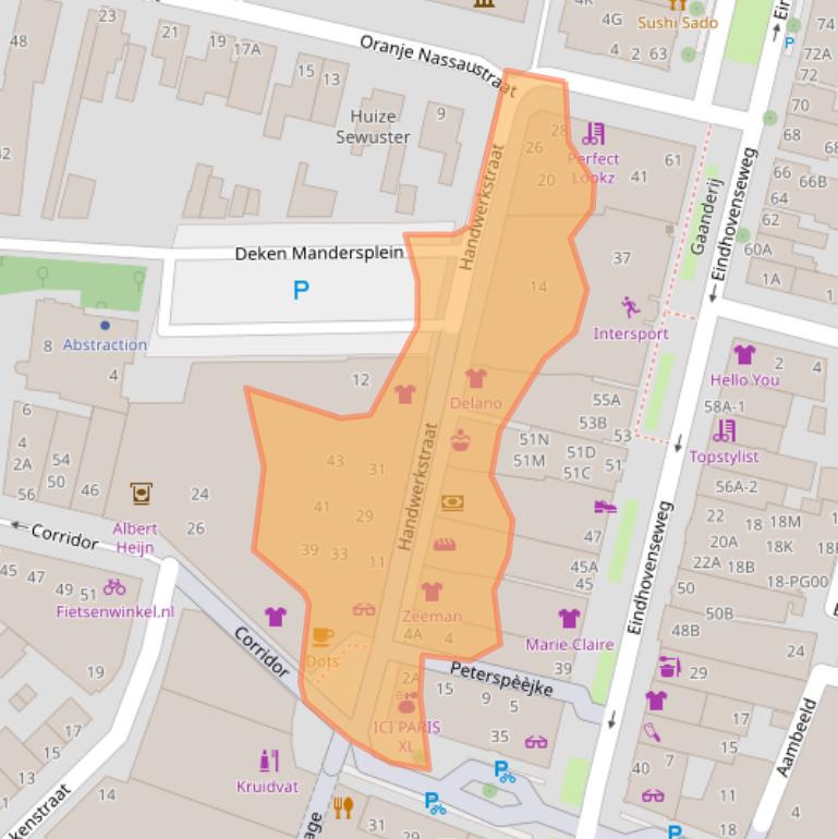 Kaart van postcodegebied 5554HP.