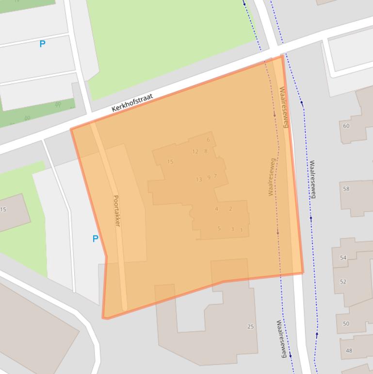 Kaart van postcodegebied 5554HX.