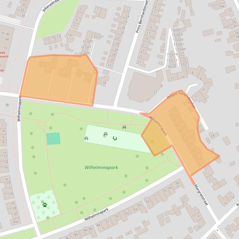 Kaart van postcodegebied 5554JD.