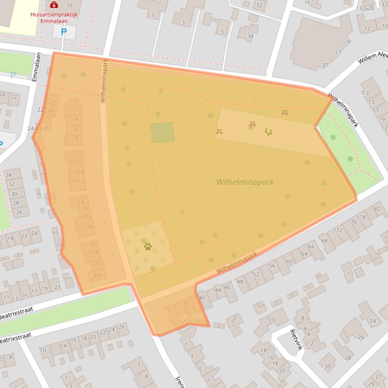 Kaart van postcodegebied 5554JE.