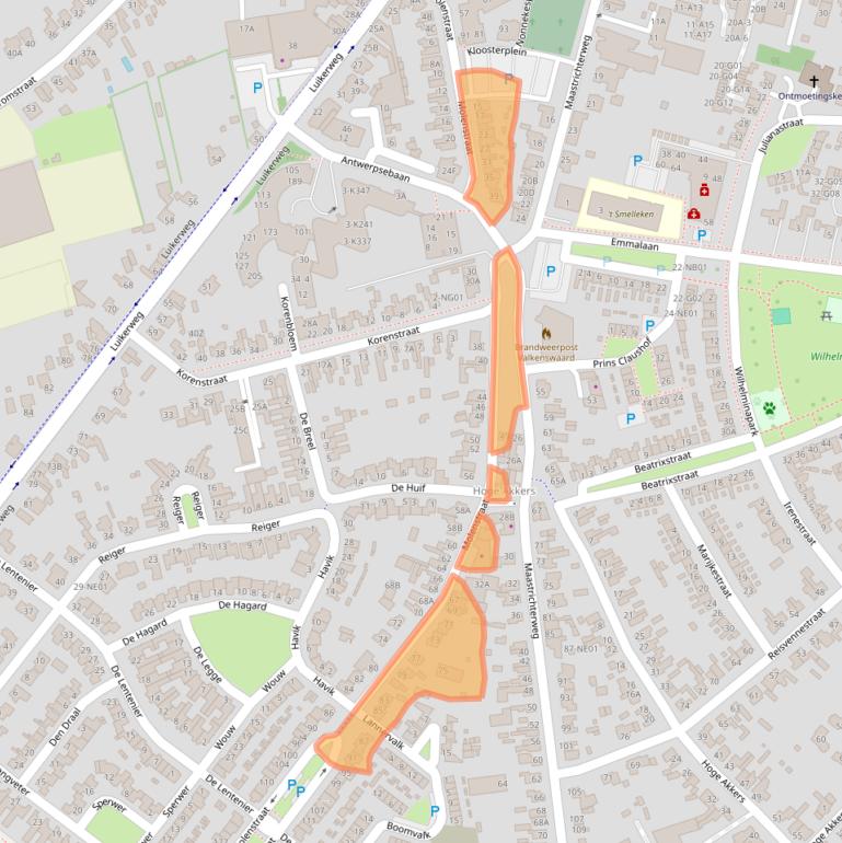 Kaart van postcodegebied 5554JN.