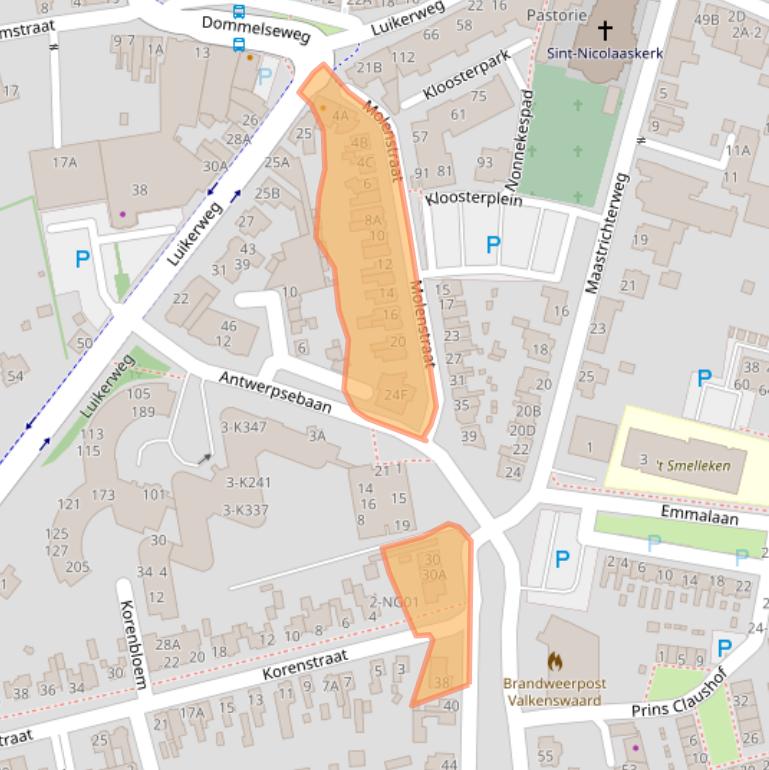 Kaart van postcodegebied 5554JP.