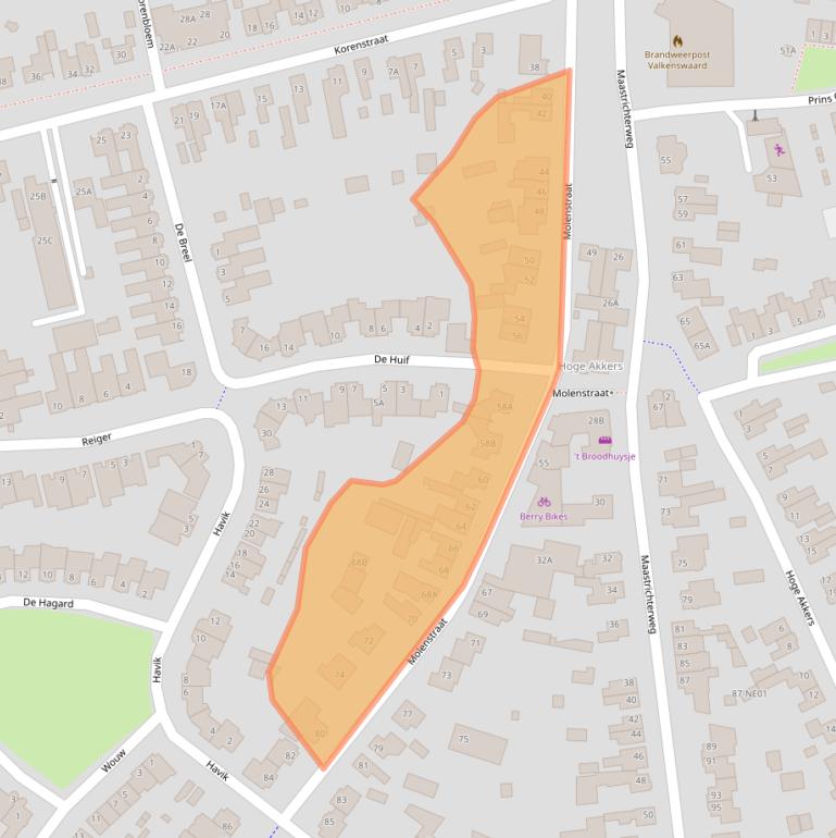 Kaart van postcodegebied 5554JR.