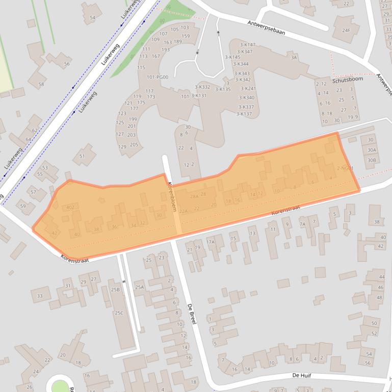 Kaart van postcodegebied 5554JT.