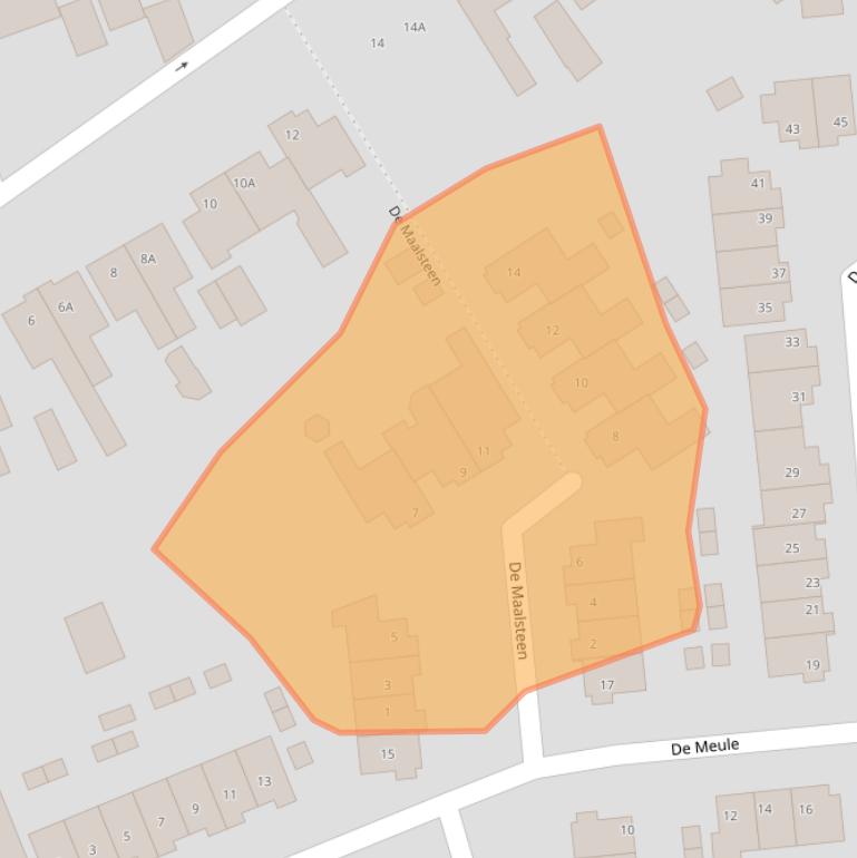 Kaart van postcodegebied 5554KC.