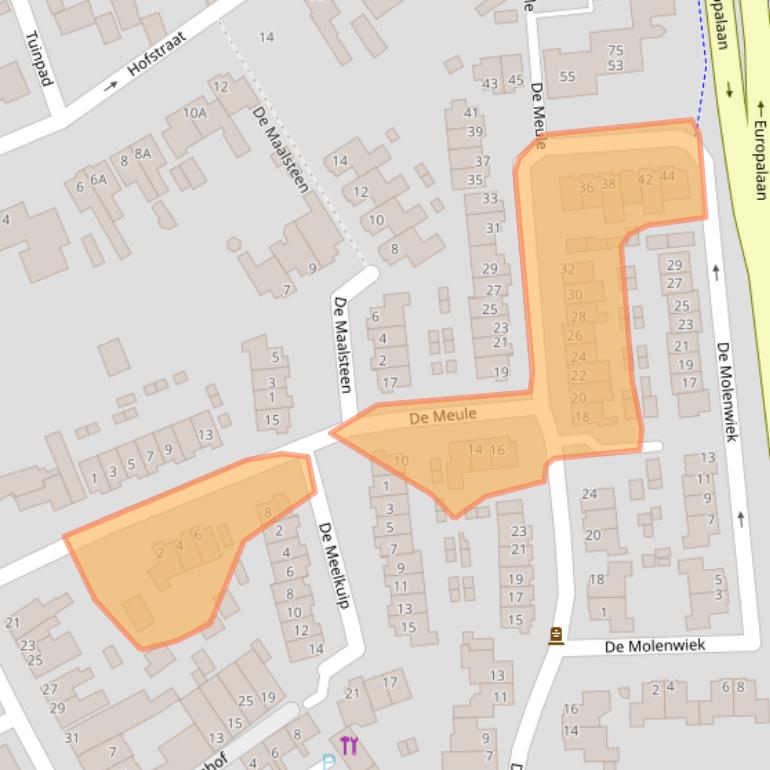 Kaart van postcodegebied 5554KE.