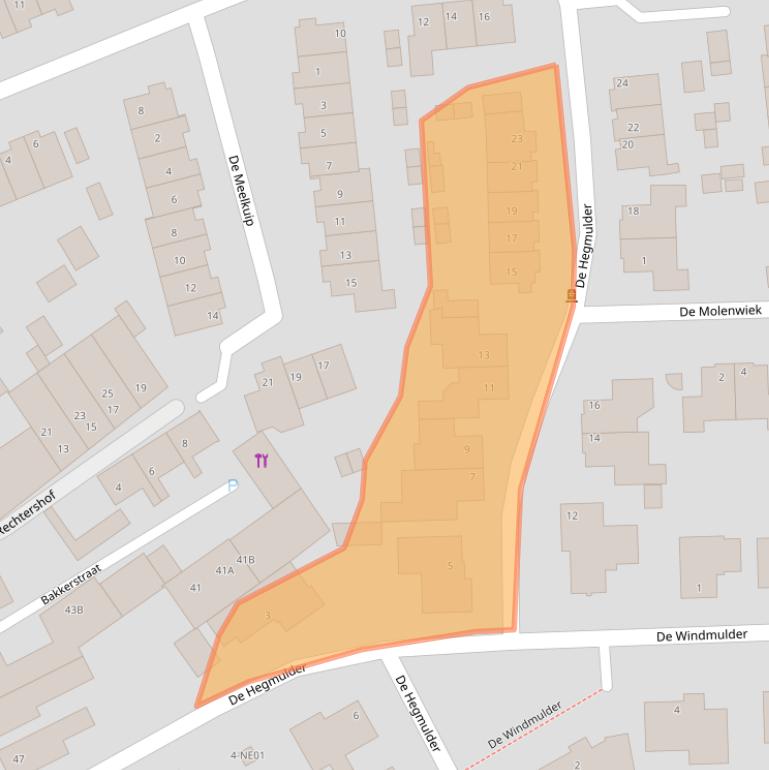 Kaart van postcodegebied 5554KM.