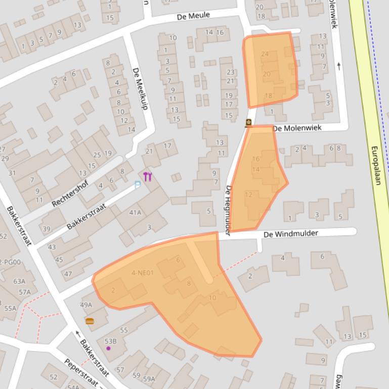 Kaart van postcodegebied 5554KN.