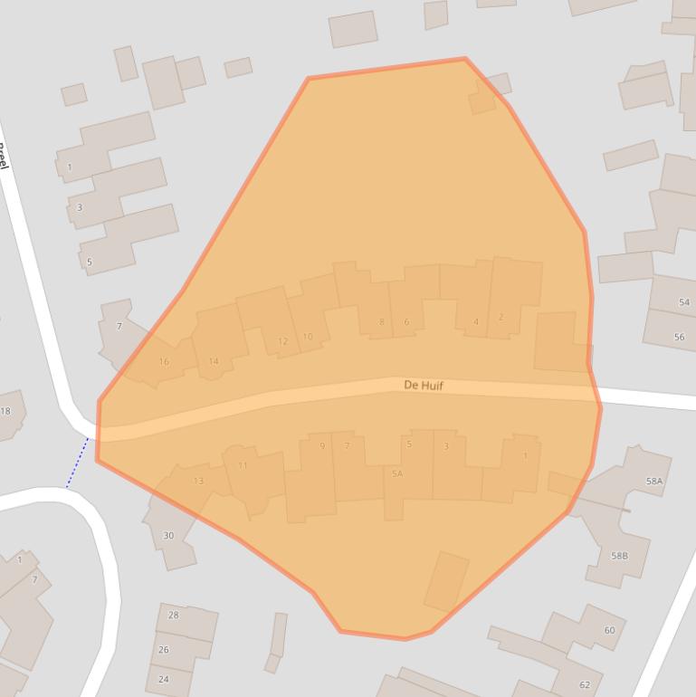 Kaart van postcodegebied 5554MG.