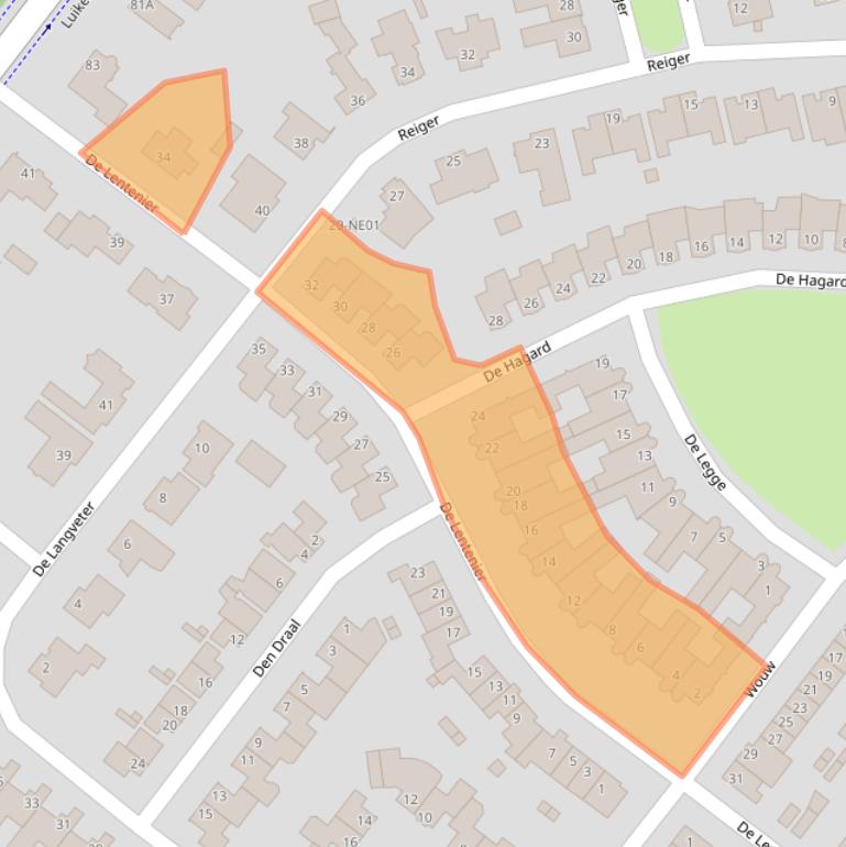 Kaart van postcodegebied 5554MT.