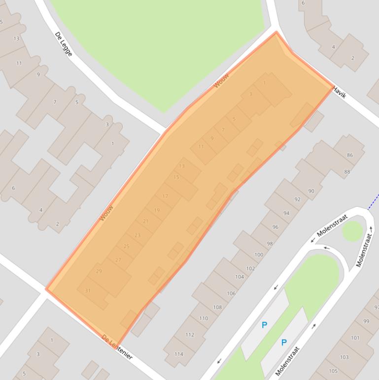 Kaart van postcodegebied 5554MZ.