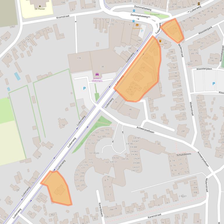 Kaart van postcodegebied 5554NA.