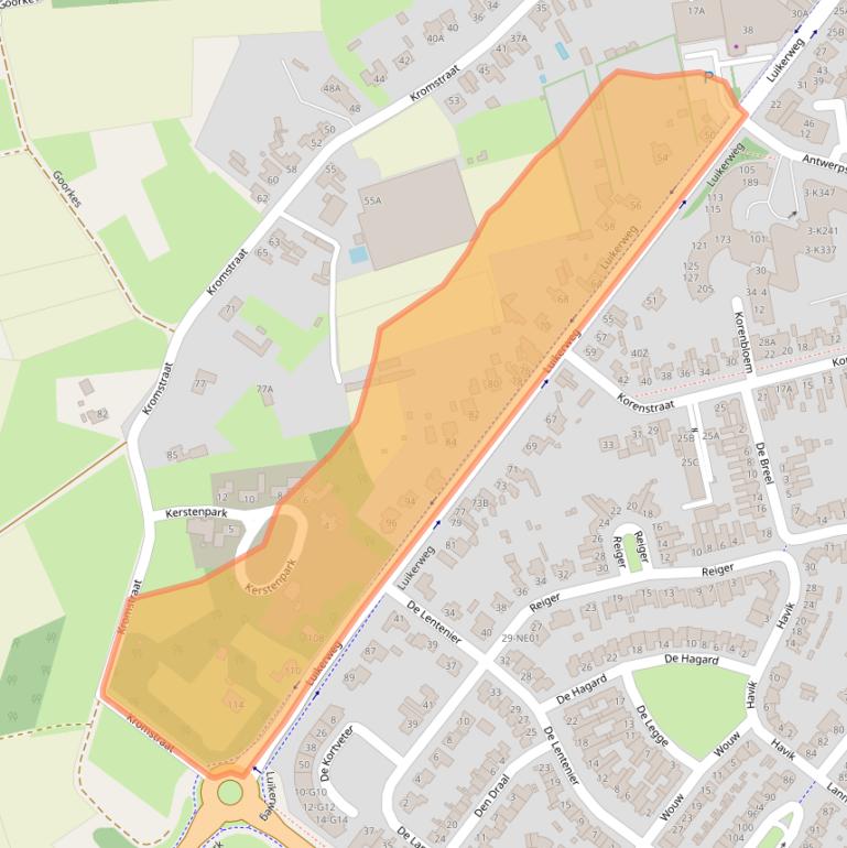 Kaart van postcodegebied 5554ND.