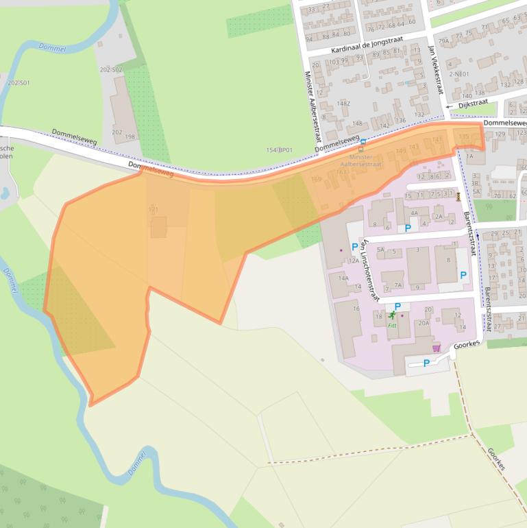 Kaart van postcodegebied 5554NP.