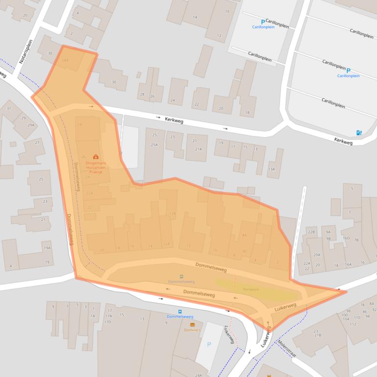 Kaart van postcodegebied 5554NR.