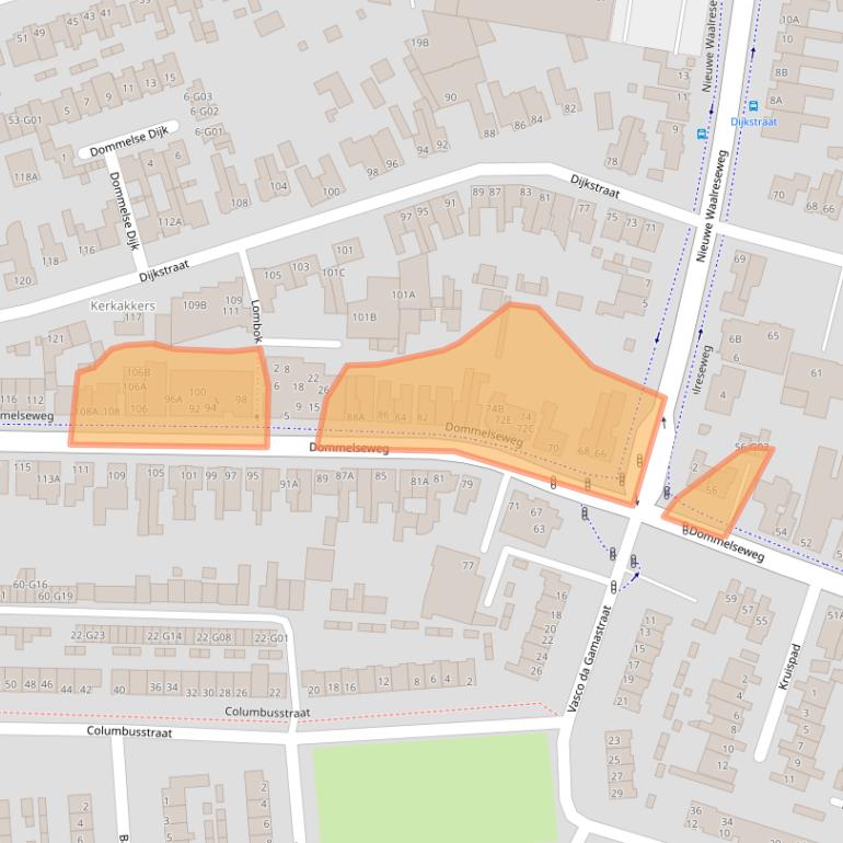 Kaart van postcodegebied 5554NT.
