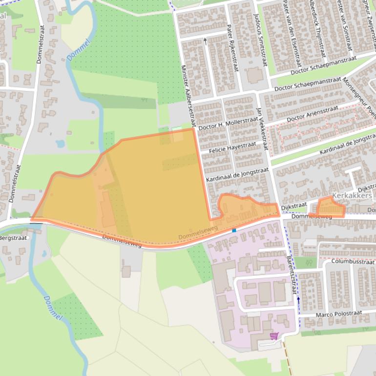 Kaart van postcodegebied 5554NV.