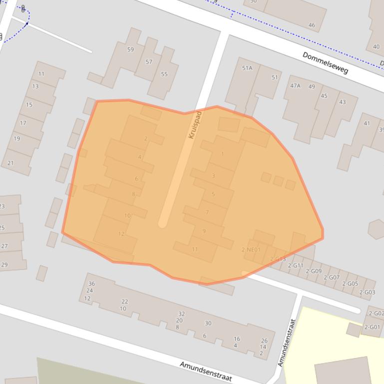 Kaart van postcodegebied 5554NX.