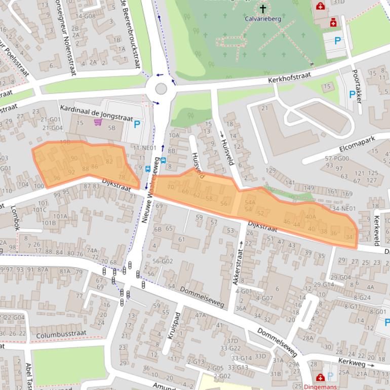 Kaart van postcodegebied 5554PS.