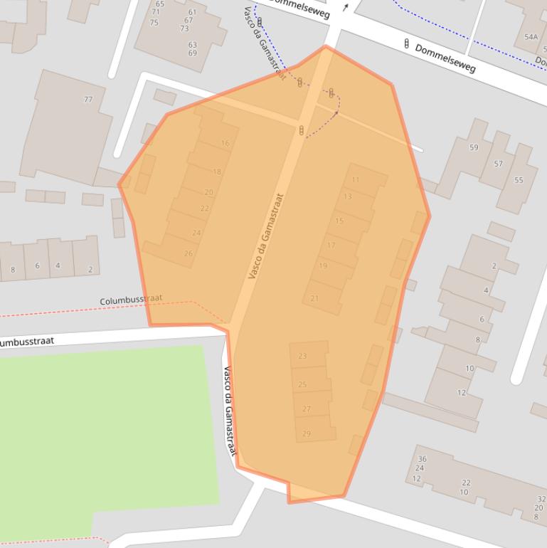 Kaart van postcodegebied 5554PX.