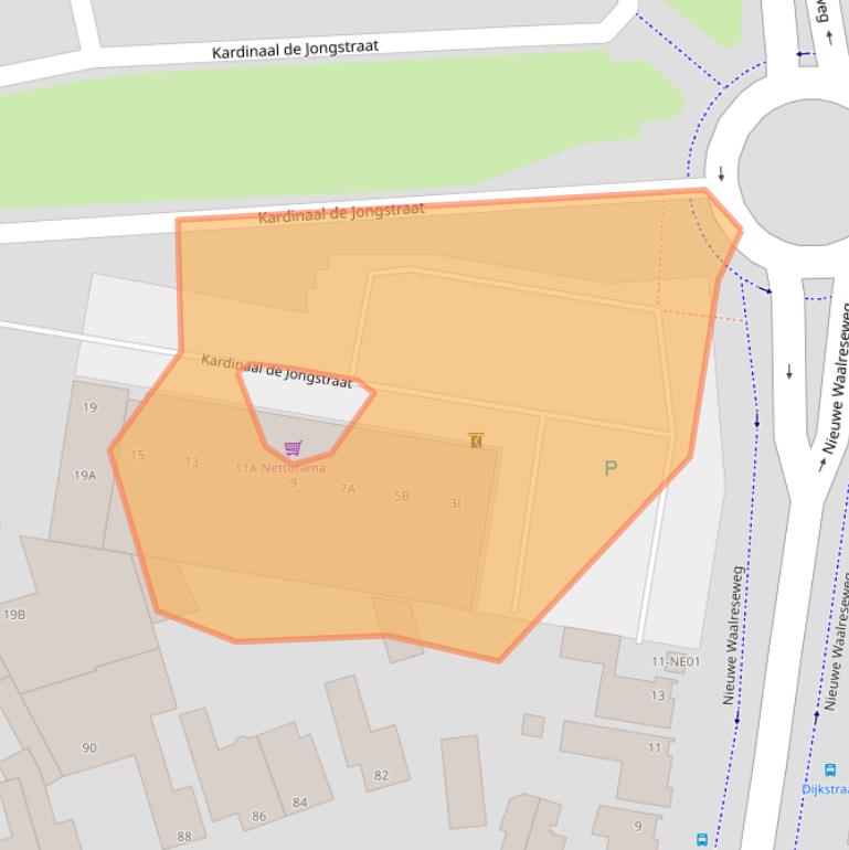 Kaart van postcodegebied 5554RA.